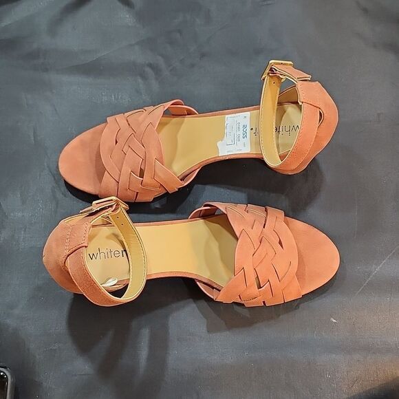 BRAND NEW WHITEMT LOW BLOCK-HEEL ADJUSTABLE BUCKLE WOMEN'S WIDE BRAIDED SANDAL - Picture 8 of 15